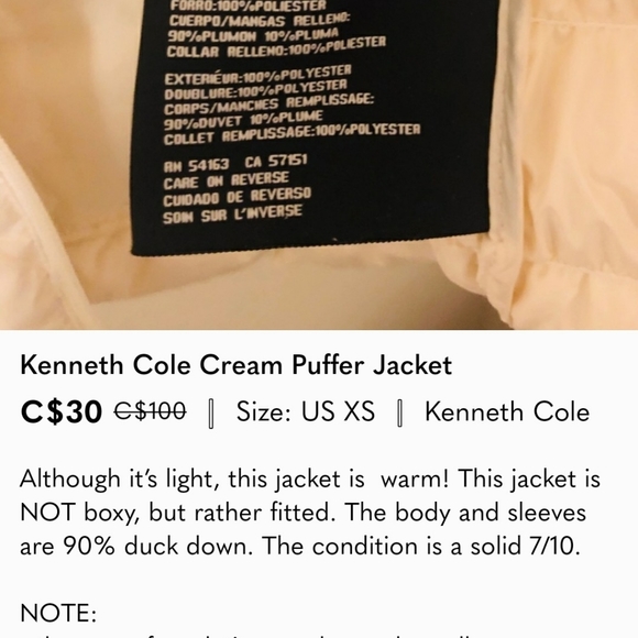 BRAND NEW 💥Kenneth Cole New York puffer - Picture 9 of 9